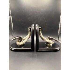 Nautical Boat Dock Cleat & Rope Bookends Gallery Design NEW In Box
